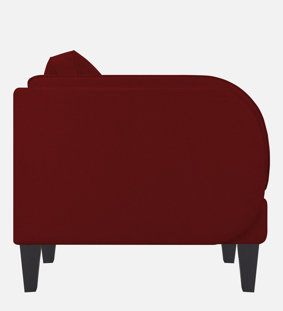Siddy Fabric 1 Seater Sofa In Blood Maroon Colour - Febonic Living