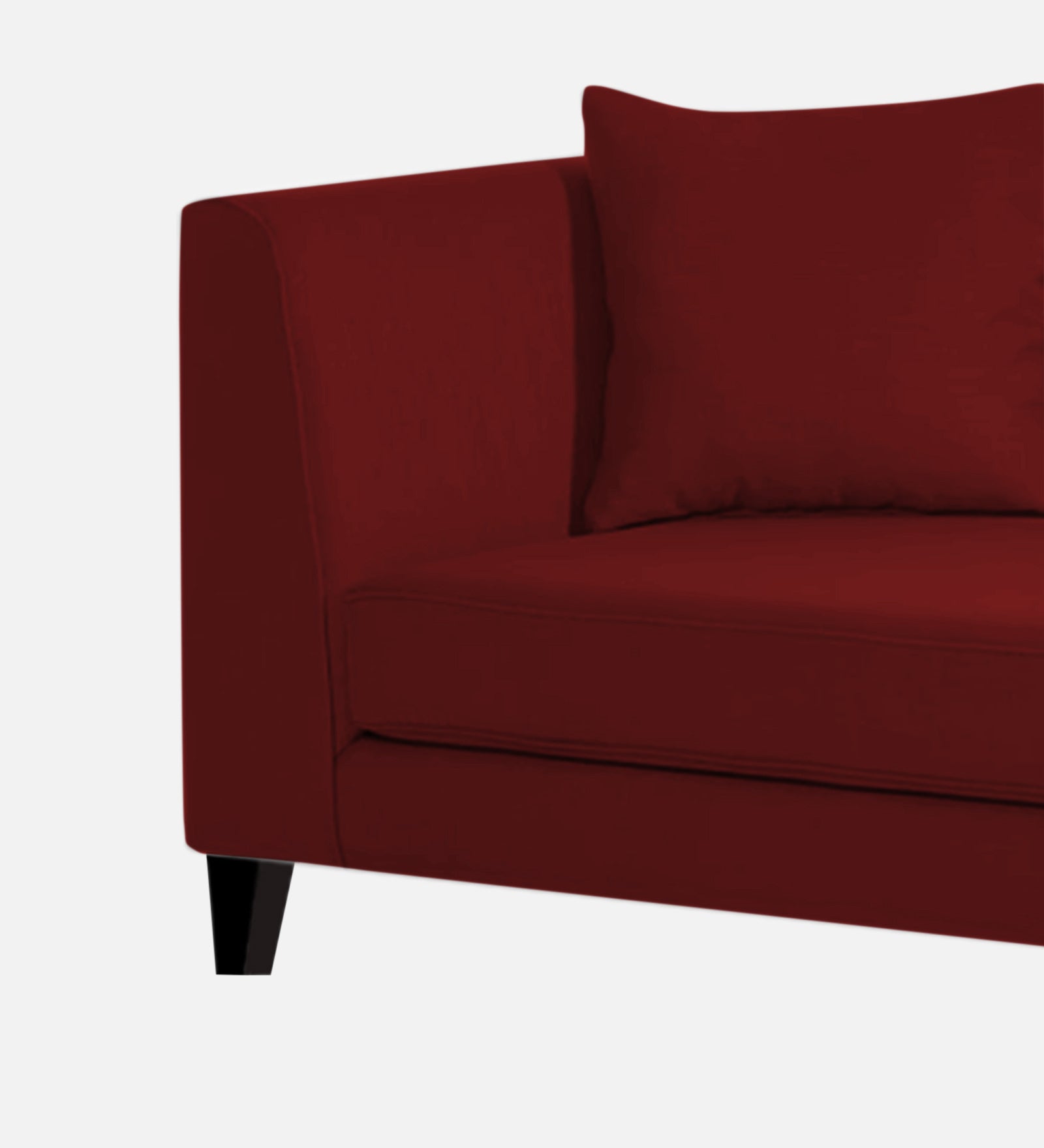 Louis Fabric RHS Chaise Lounger In Blood Maroon Colour