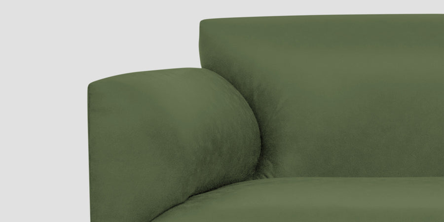 Convi Leatherette 3 Seater Sofa In Moss Green Colour - Febonic Living