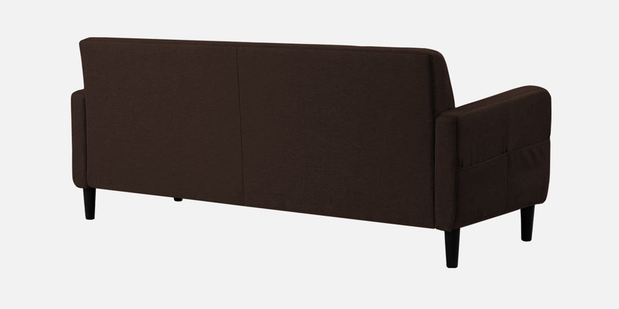 Marq Fabric 3 Seater Sofa In Coffee Brown Colour - Febonic Living