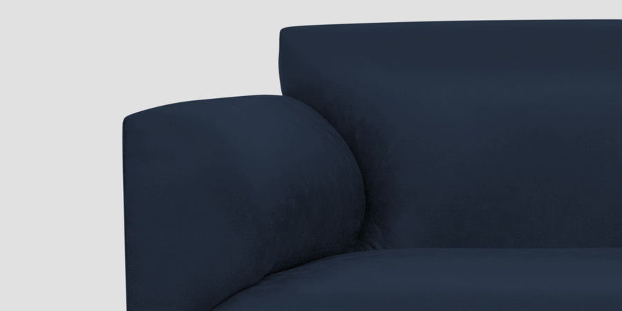 Convi Leatherette 3 Seater Sofa In Berry Blue Colour - Febonic Living