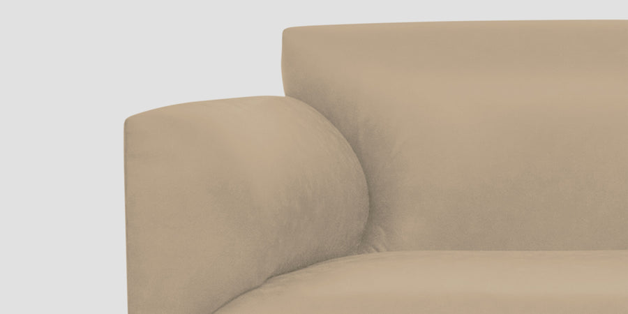 Convi Leatherette 3 Seater Sofa In Tan Beige Colour - Febonic Living