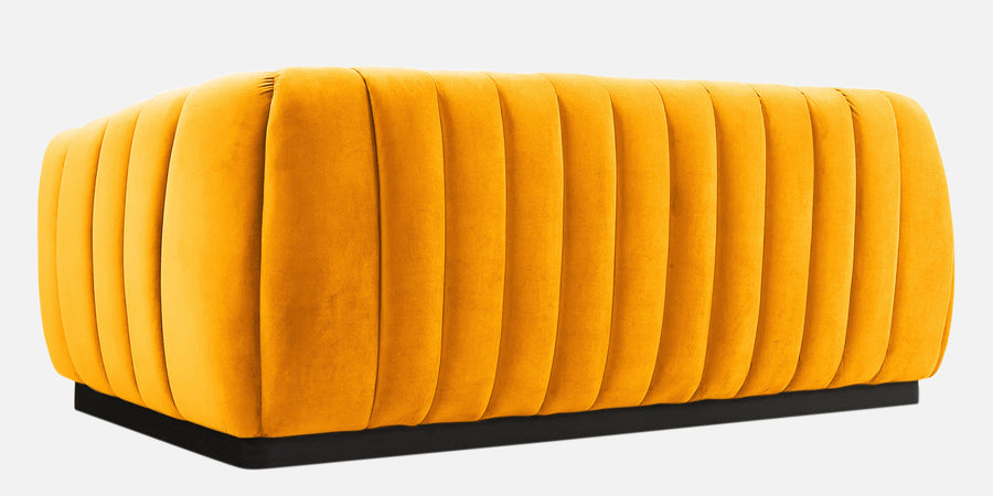 Ferry Velvet 3 Seater Sofa In Saffron Yellow Colour - Febonic Living