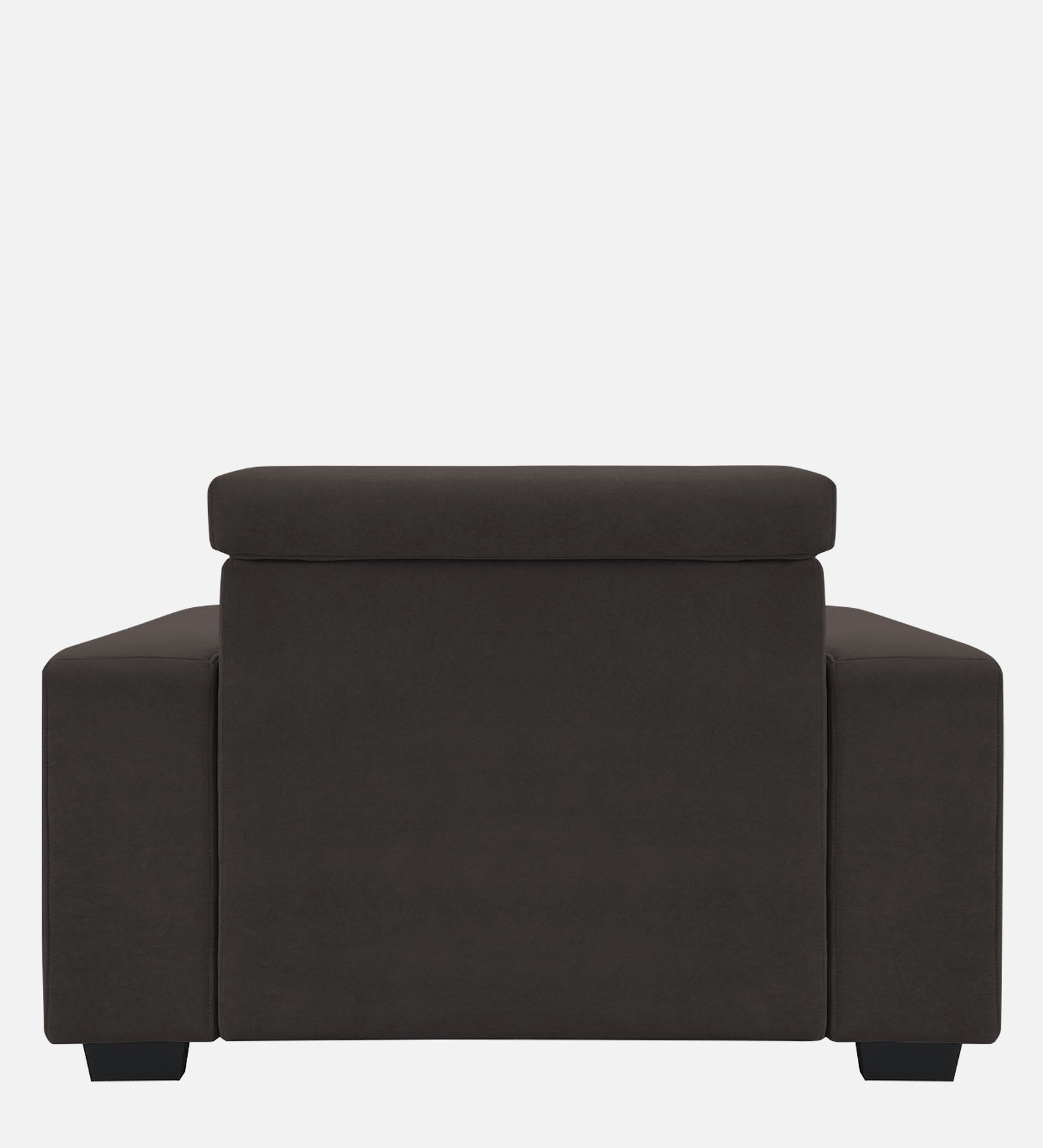 Hiro Fabric 1 Seater Sofa In  Coal Brown Colour - Febonic Living