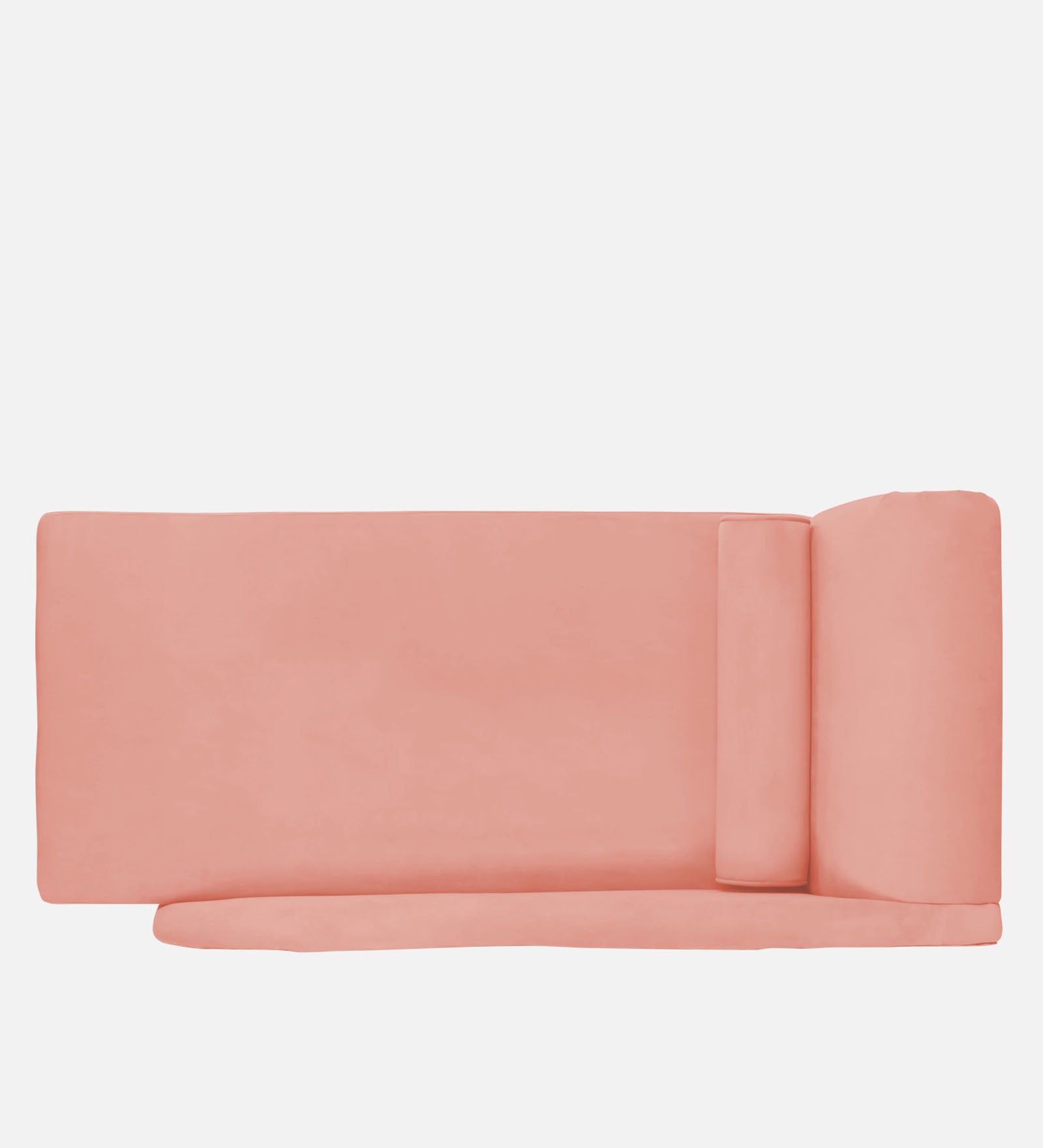 Rana Velvet LHS Chaise Lounger In Blush Pink Colour