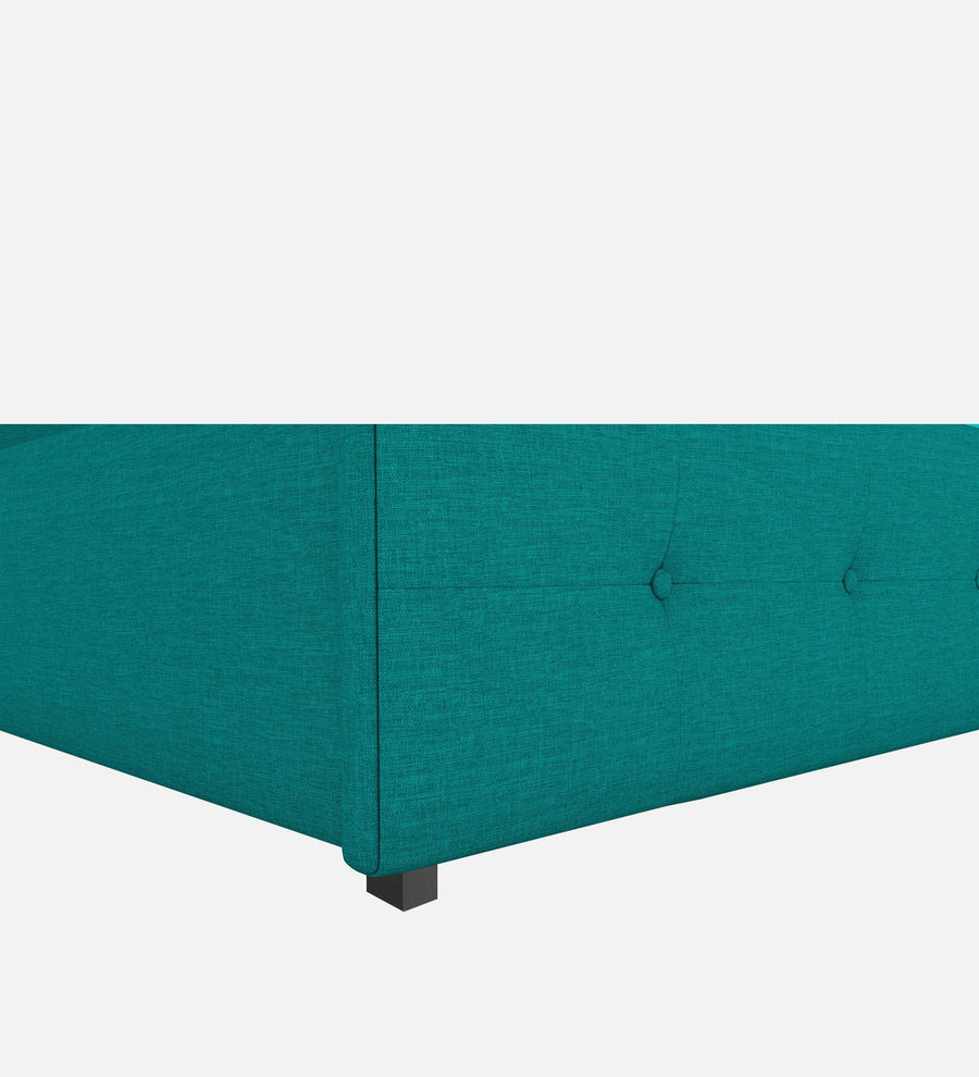 Lido Fabric Upholstered Queen Size Bed In Sea Green Colour With Drawer Storage - Febonic Living