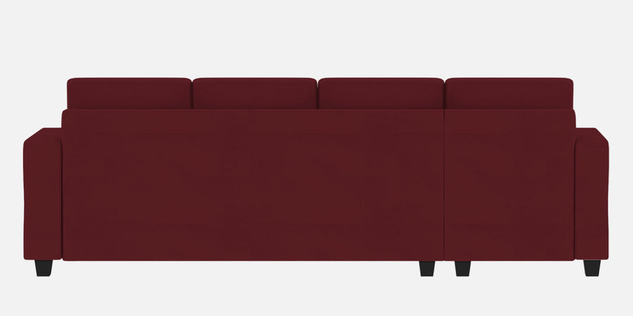 Nabi Fabric Rhs Sectional Sofa 3 Lounger In Blood Maroon Colour - Febonic Living