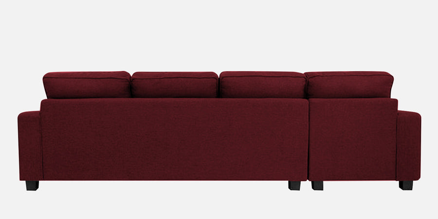 Ladybug Fabric Lhs Sectional Sofa 3 Lounger In Blood Maroon Colour - Febonic Living