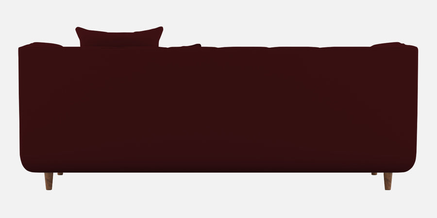 Sumo Velvet 3 Seater Sofa In Dark Maroon Colour - Febonic Living