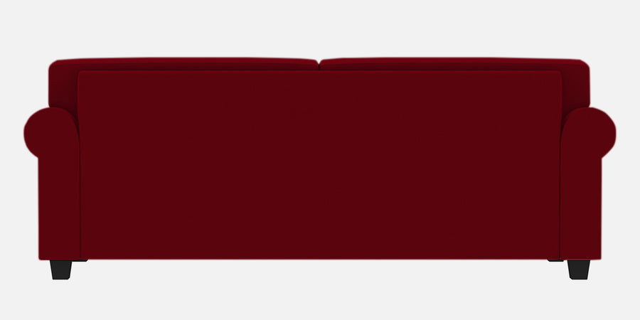 Numonk Velvet 3 Seater Sofa In Cherry Red Colour - Febonic Living