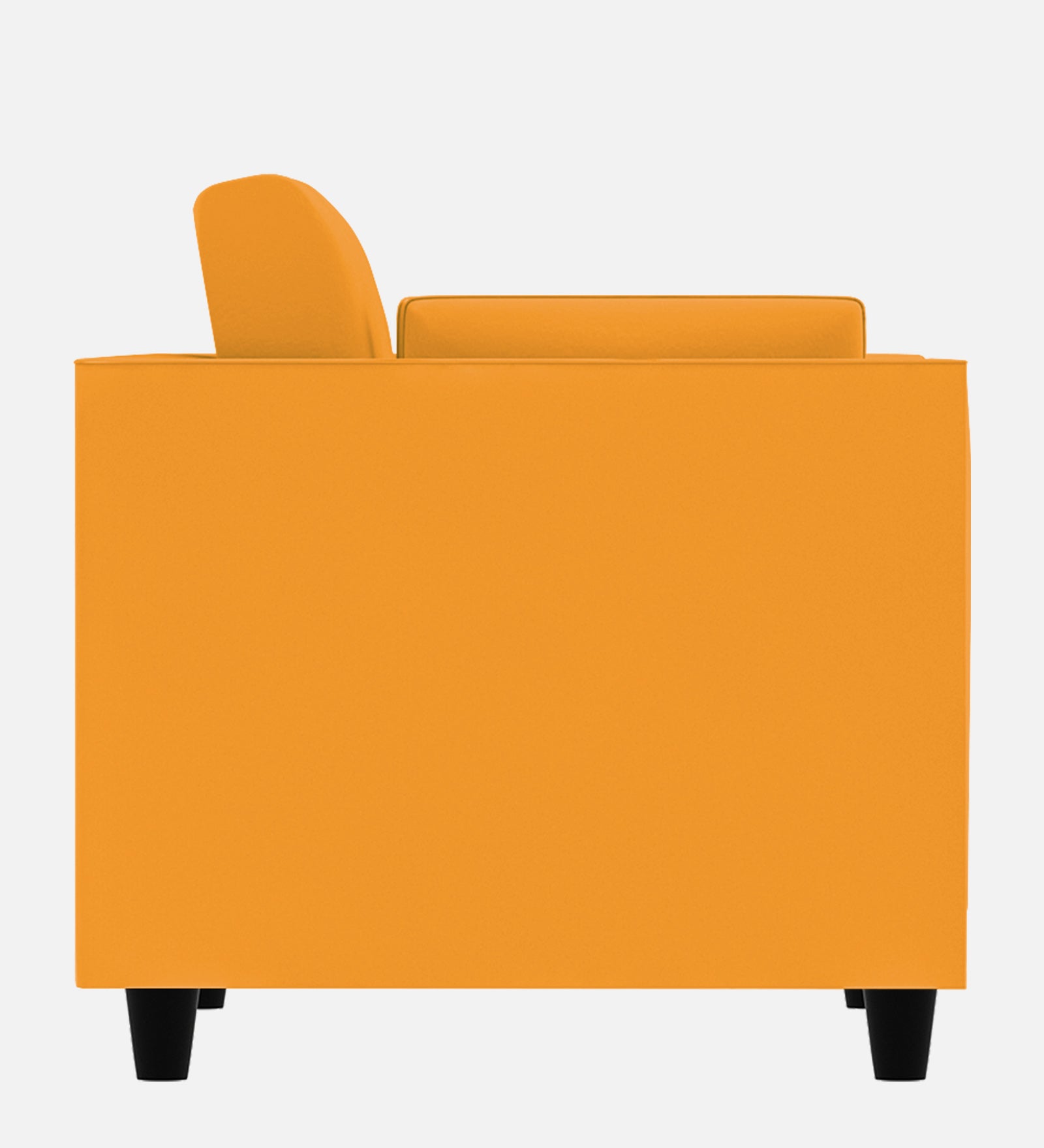 Bristo Velvet 1 Seater Sofa in Safforn Yellow Colour