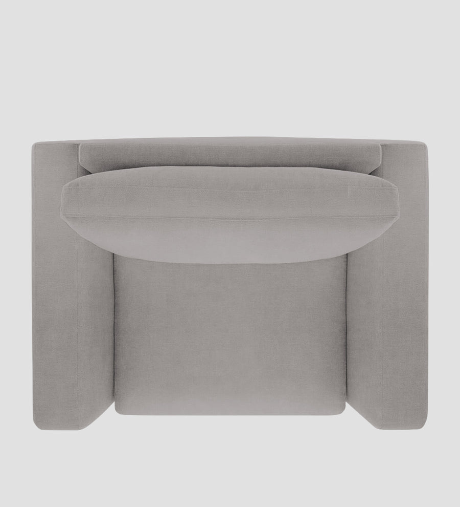 Esha Fabric 1 Seater Sofa In Silver Grey Colour - Febonic Living