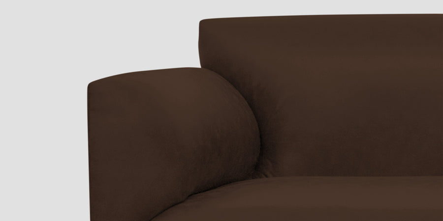 Convi Leatherette 3 Seater Sofa In Carob Brown Colour - Febonic Living