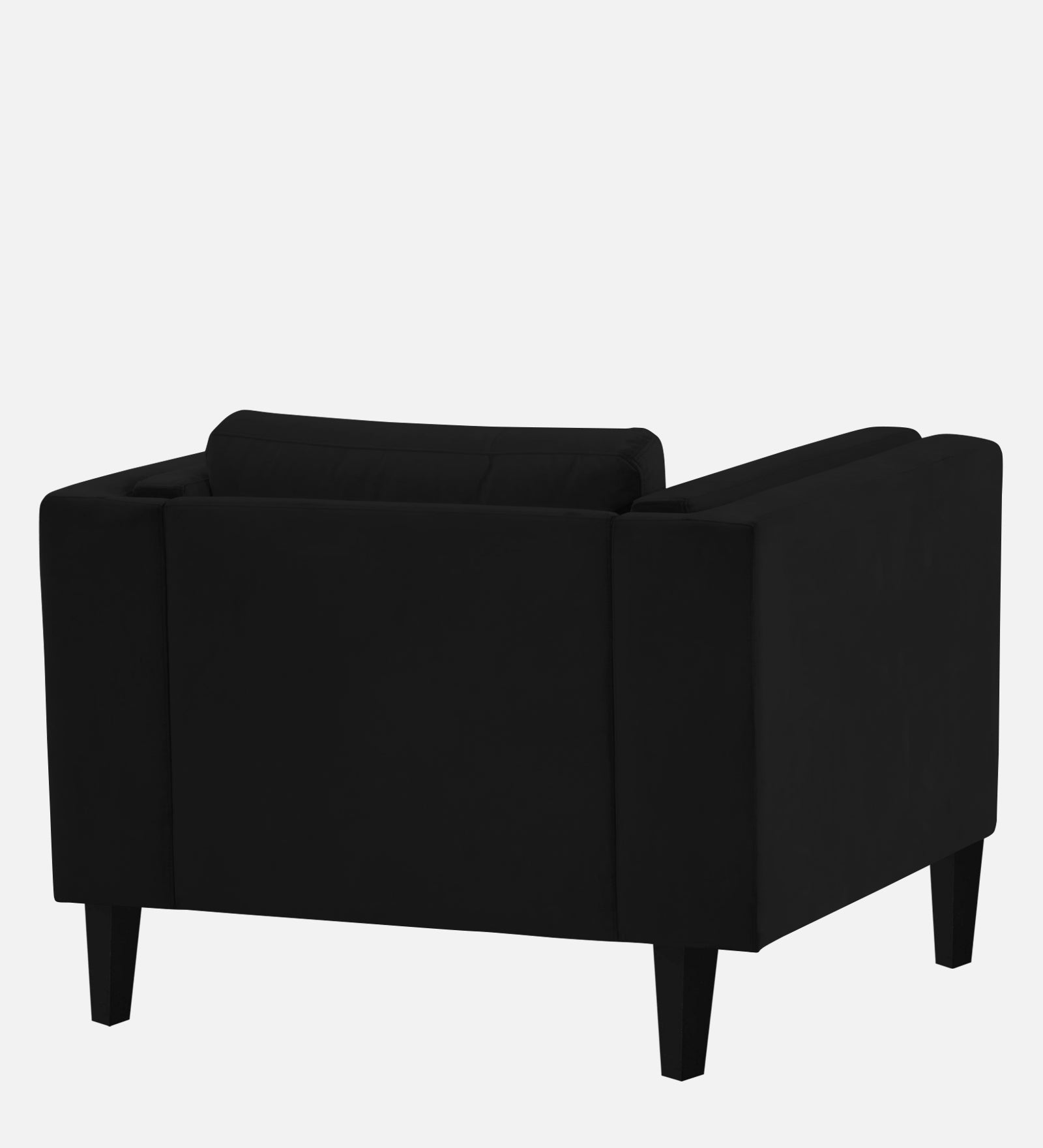 Jasper Velvet 1 Seater Sofa in Adam Black Colour