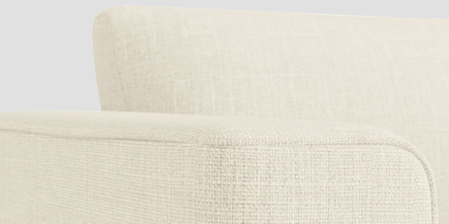 Kenia Fabric 3 Seater Foldable Sofa Cum Bed In Ivory Cream Colour - Febonic Living