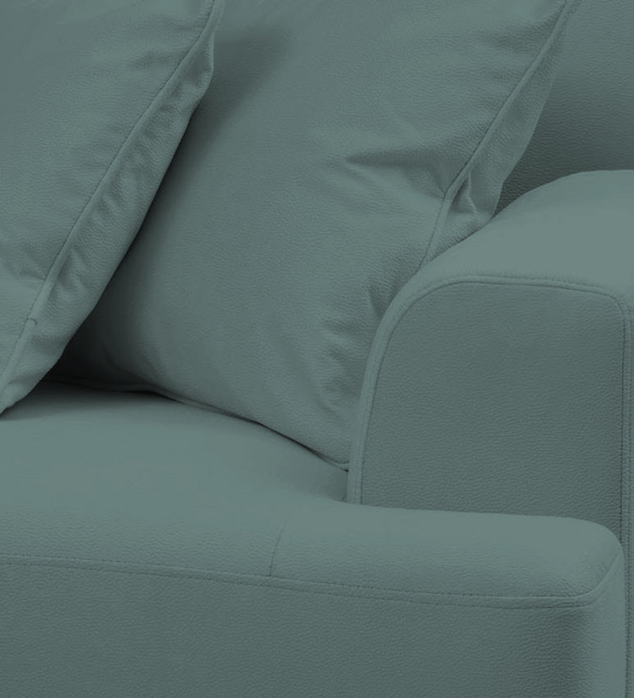 Woody Fabric 1 Seater Sofa In Pista Green Colour - Febonic Living