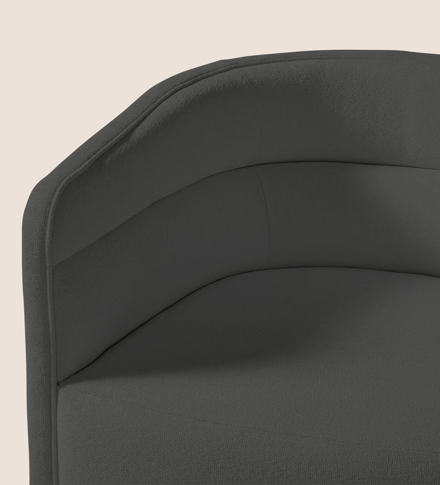 Ria Fabric Swivel Chair In Stone Grey Colour - Febonic Living