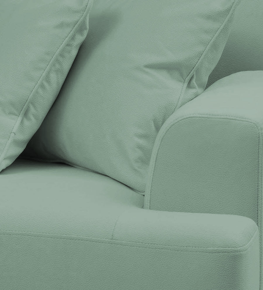 Woody Fabric 1 Seater Sofa In Mist Blue Colour - Febonic Living