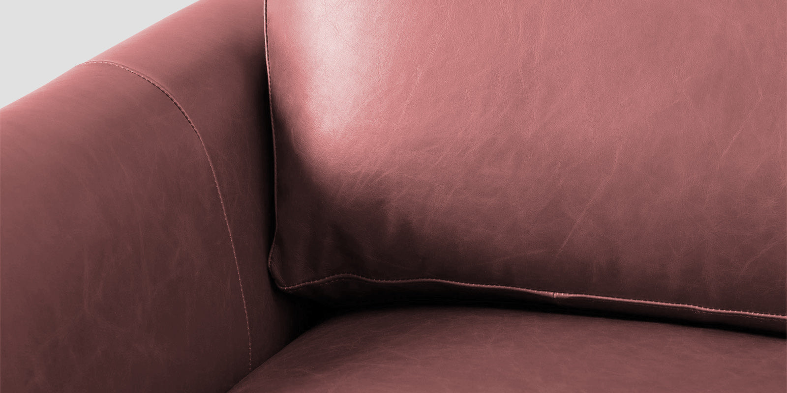 Sterio Leatherette 2 Seater Sofa In Light Pink Colour - Febonic Living
