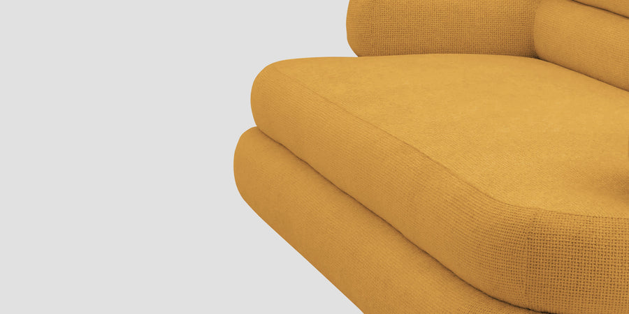 Wener Fabric 2 Seater Sofa In Corn Yellow Colour - Febonic Living