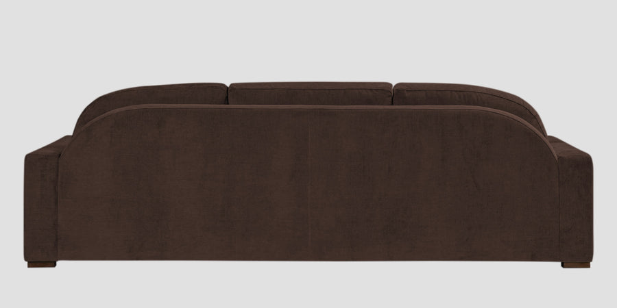 Dara Fabric 3 Seater Sofa In Coffee Brown Colour - Febonic Living