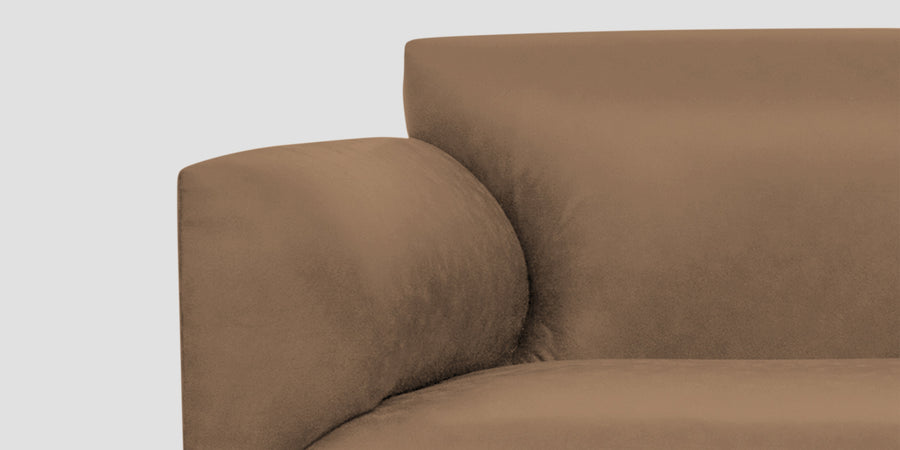 Convi Leatherette 3 Seater Sofa In Husky Brown Colour - Febonic Living