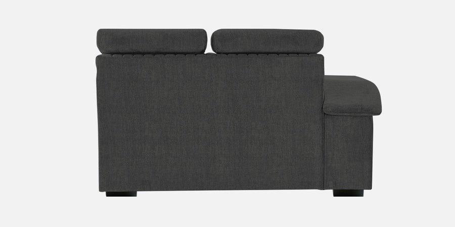 Draco Fabric 6 Seater Corner Sofa In Charcoal Grey Colour - Febonic Living