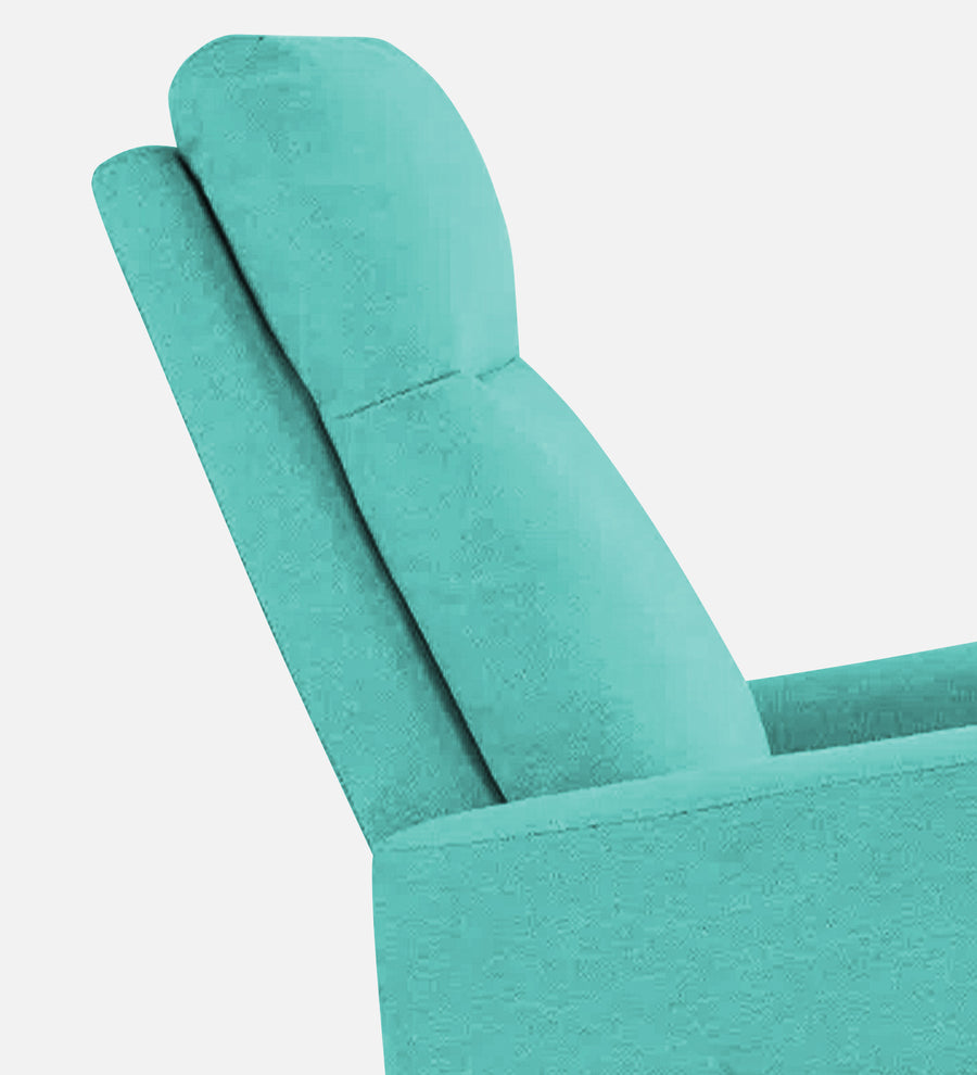 Zura Fabric 1 Seater Rotating Motorized Recliner In Aqua Blue Colour - Febonic Living