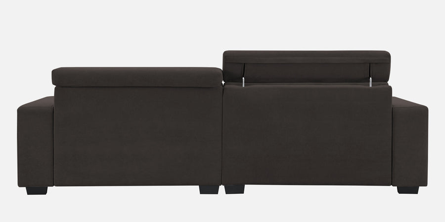 Hiro Fabric 3 Seater Sofa In Coal Brown Colour - Febonic Living