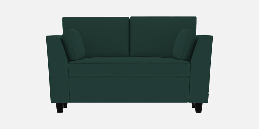 Bristo Velvet 2 Seater Sofa In Forest Green Colour With Storage - Febonic Living