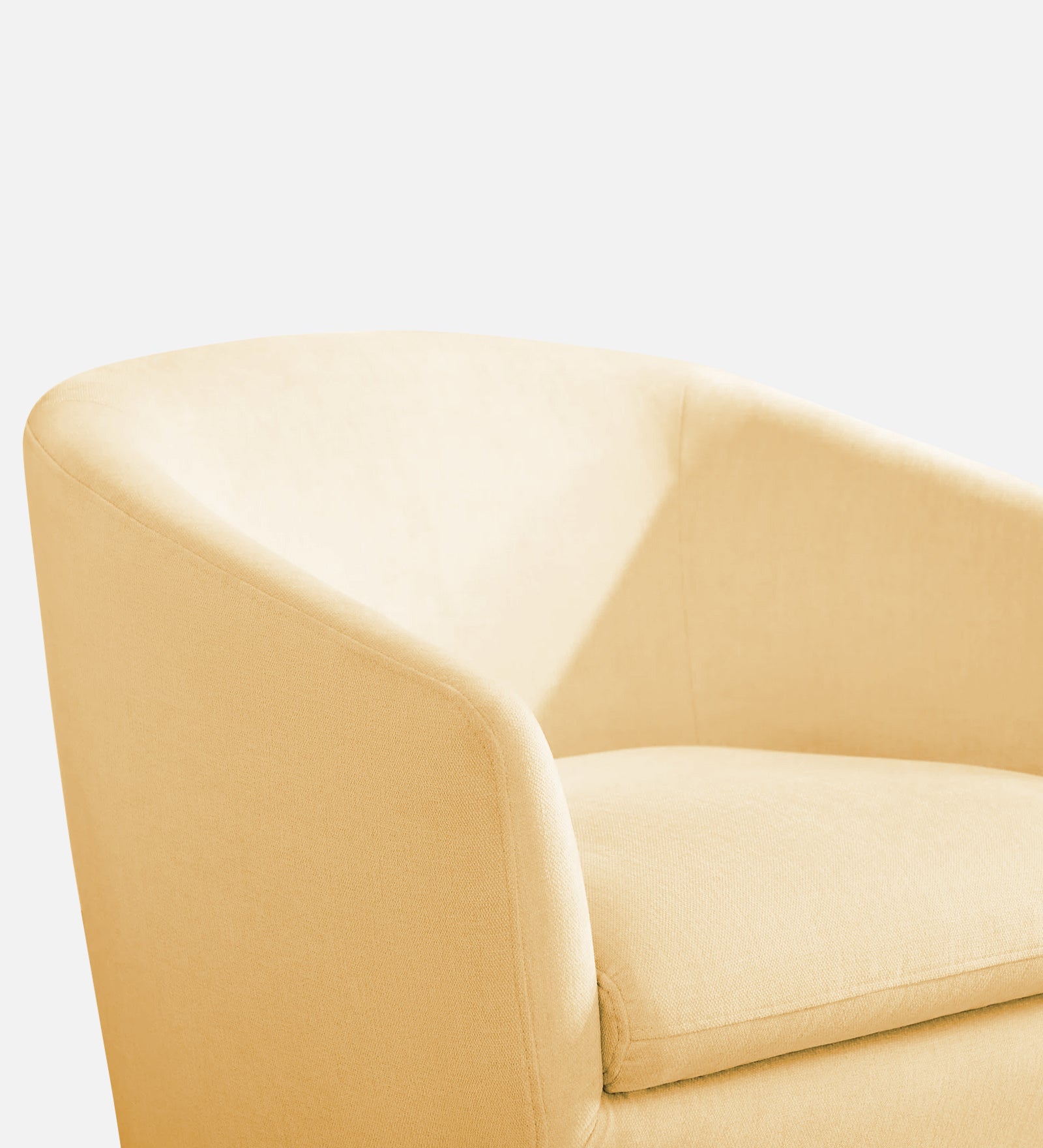 Haddie Velvet Swivel Chair in Sandy Beige Colour