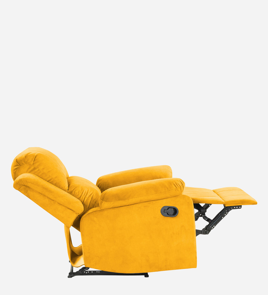 Henry Fabric 1 Seater Motorized Recliner In Bold Yellow Colour - Febonic Living
