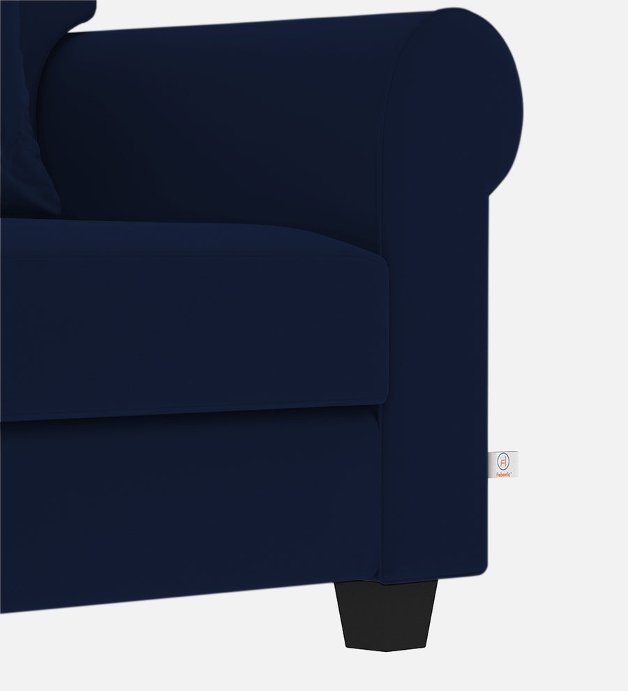 Numonk Velvet 1 Seater Sofa In Indigo Blue Colour - Febonic Living