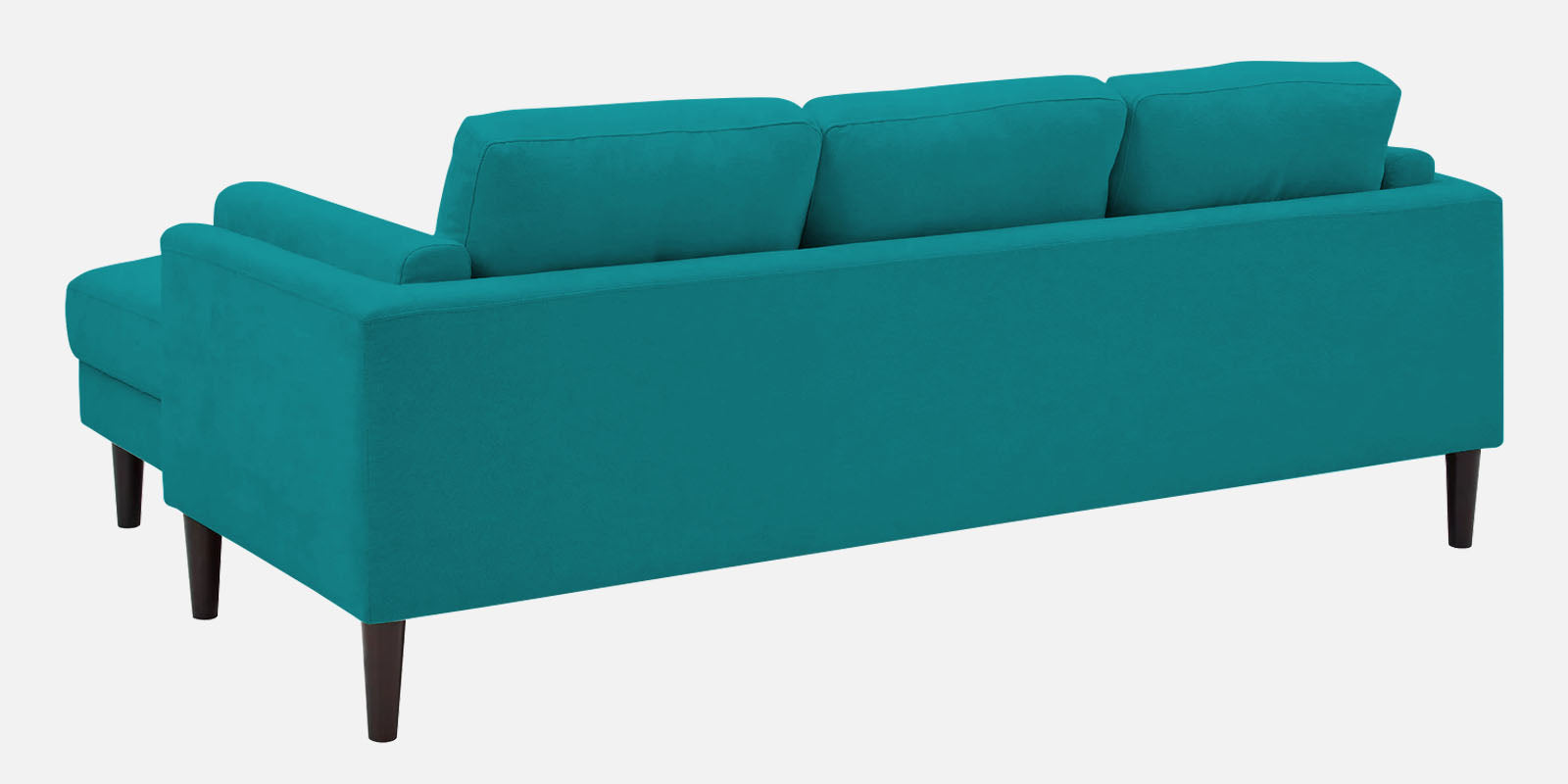 Creata Fabric LHS Sectional Sofa (2+Lounger) in Sea Green Colour by Febonic