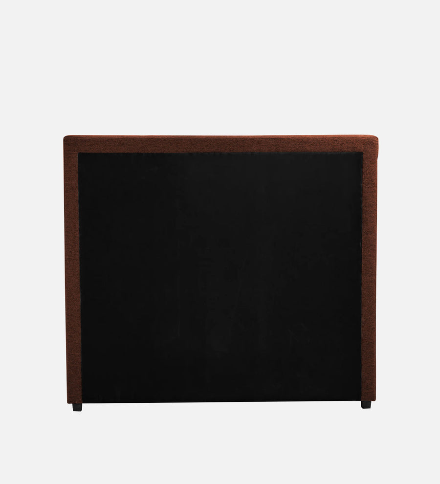 Pollen Fabric Upholstered Queen Size Bed In Coffee Brown Colour - Febonic Living