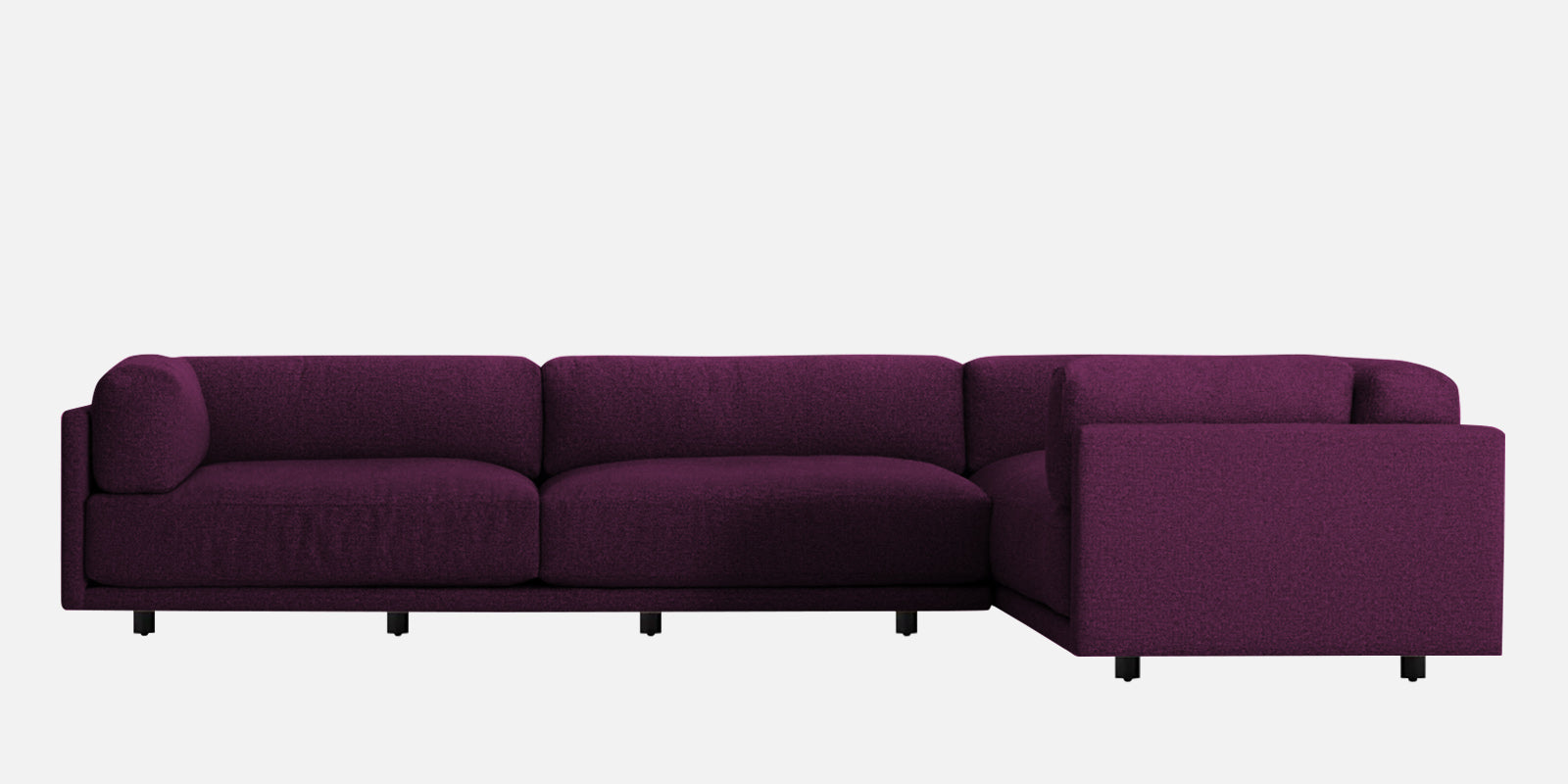 Nixon Fabric 6 Seater RHS Sectional Sofa In Greek Purple Colour