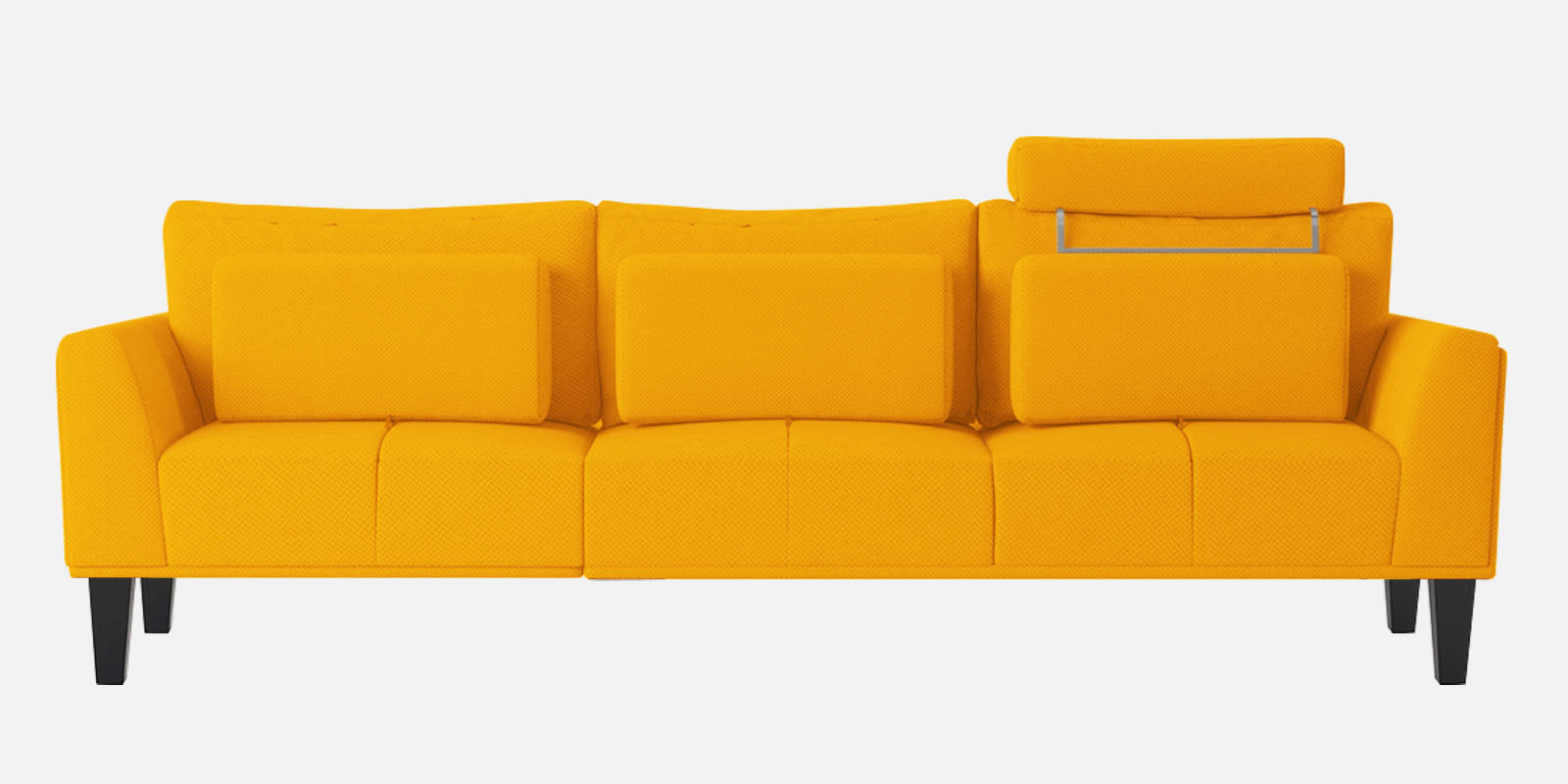 Como Fabric 3 Seater Sofa in Bold Yellow Colour