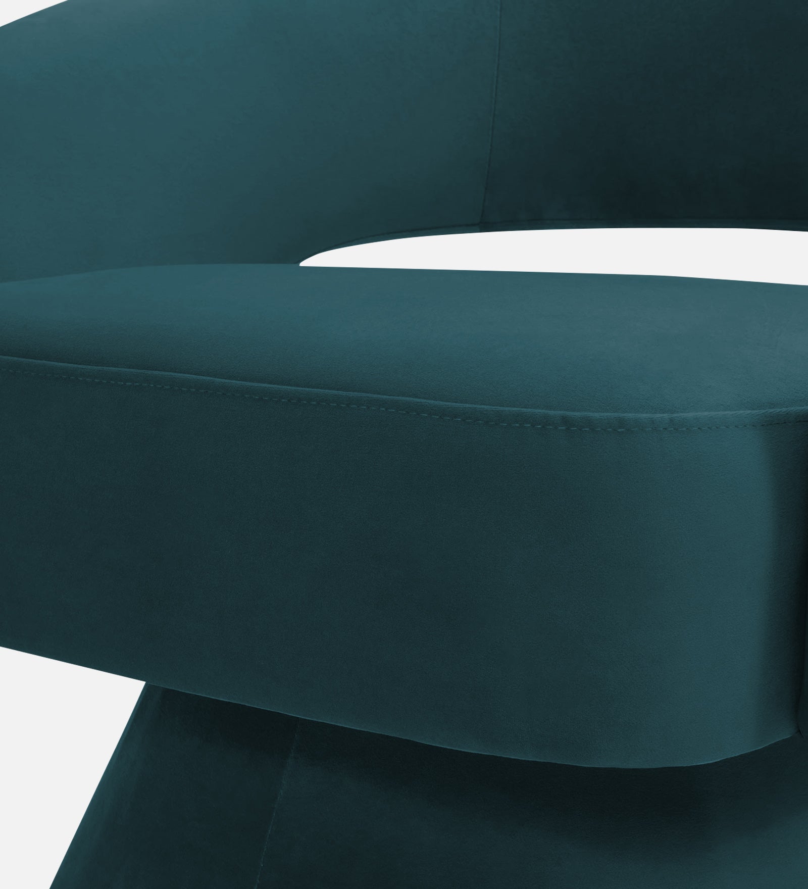 Pendra Velvet Swivel Chair in Arabian Green Colour