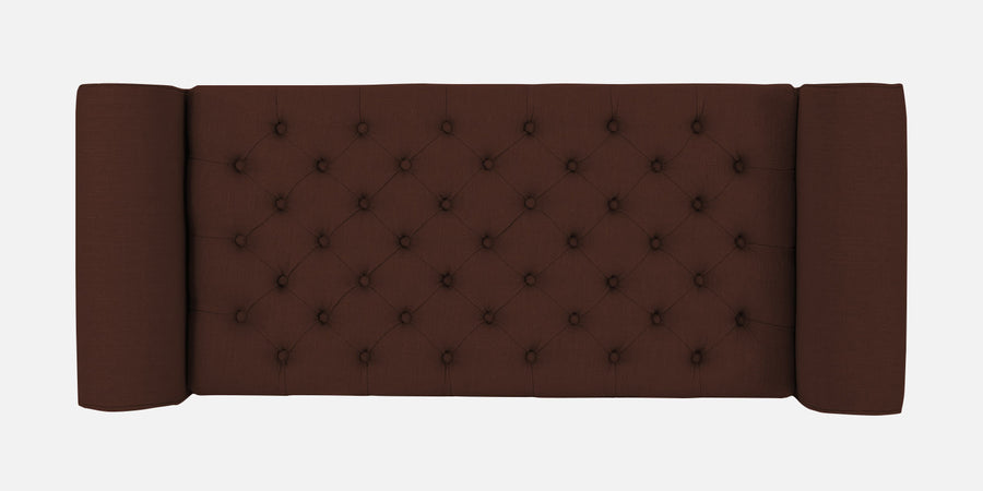Nowia Fabric 2 Seater Recamier In Coffee Brown Colour With Storage - Febonic Living