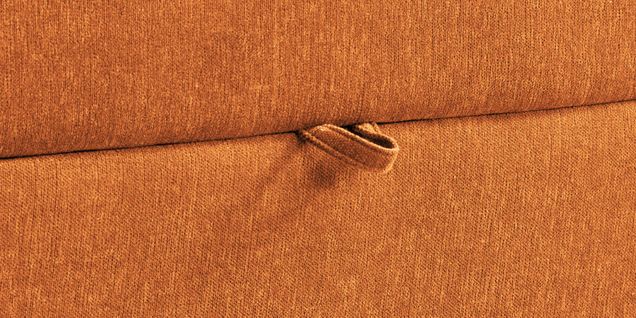 Kara Fabric 2 Seater Pull Out Sofa Cum Bed In Vivid Orange Colour - Febonic Living
