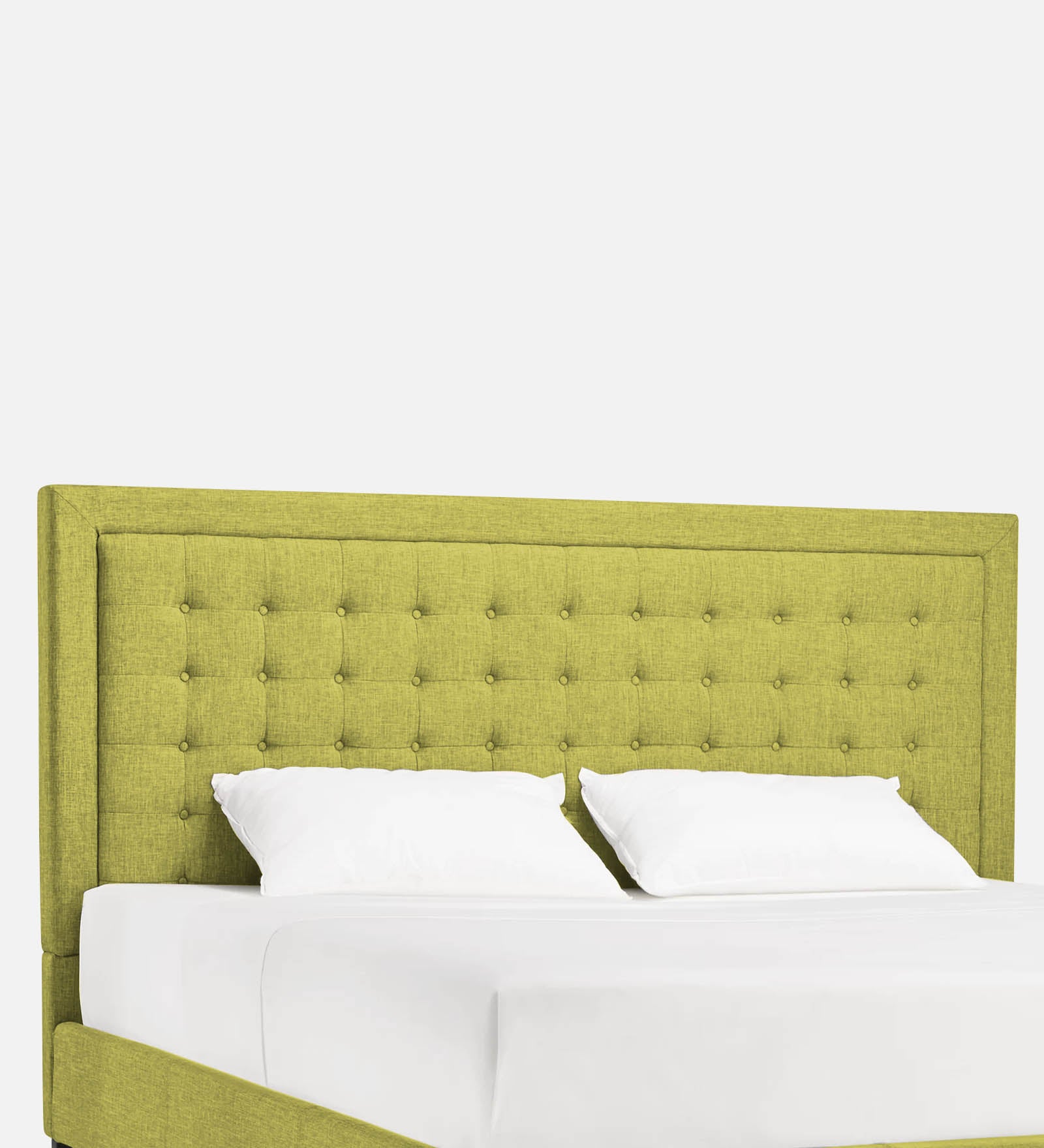 Kaster Fabric King Size Bed In Parrot Green Colour