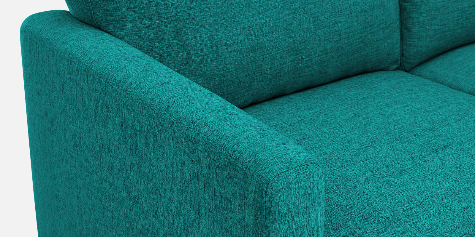 Romie Fabric LHS Sectional Sofa (2+Lounger) in Sea Green Colour