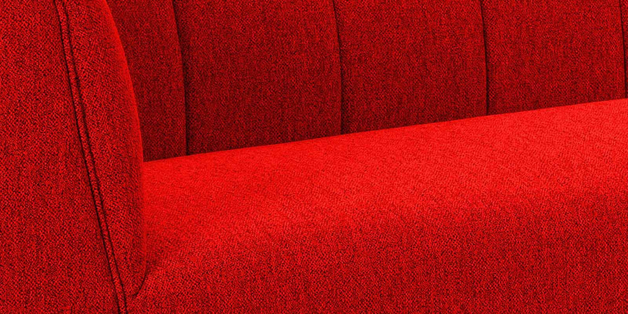 Chastin Fabric 3 Seater Sofa In Ruby Red Colour - Febonic Living