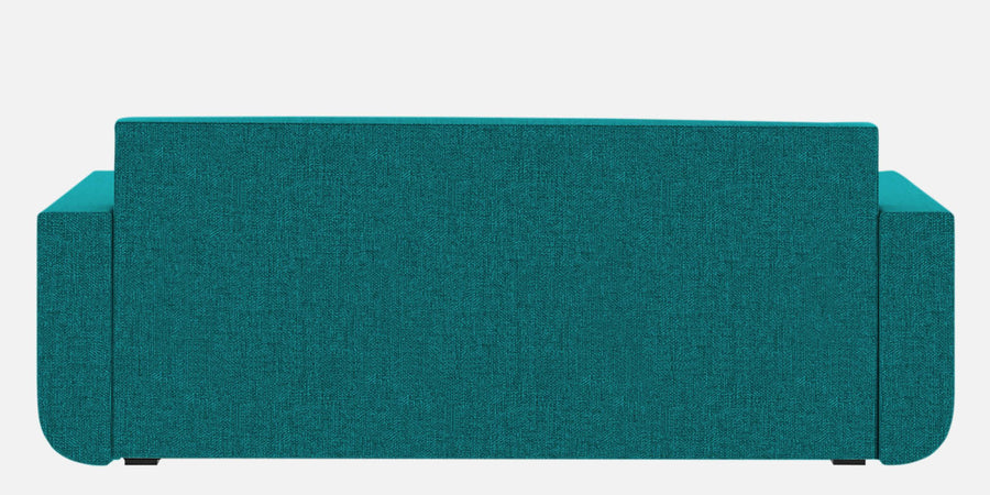 Ines Velvet 3 Seater Pull Out Sofa Cum Bed In Sea Green Colour With Storage - Febonic Living