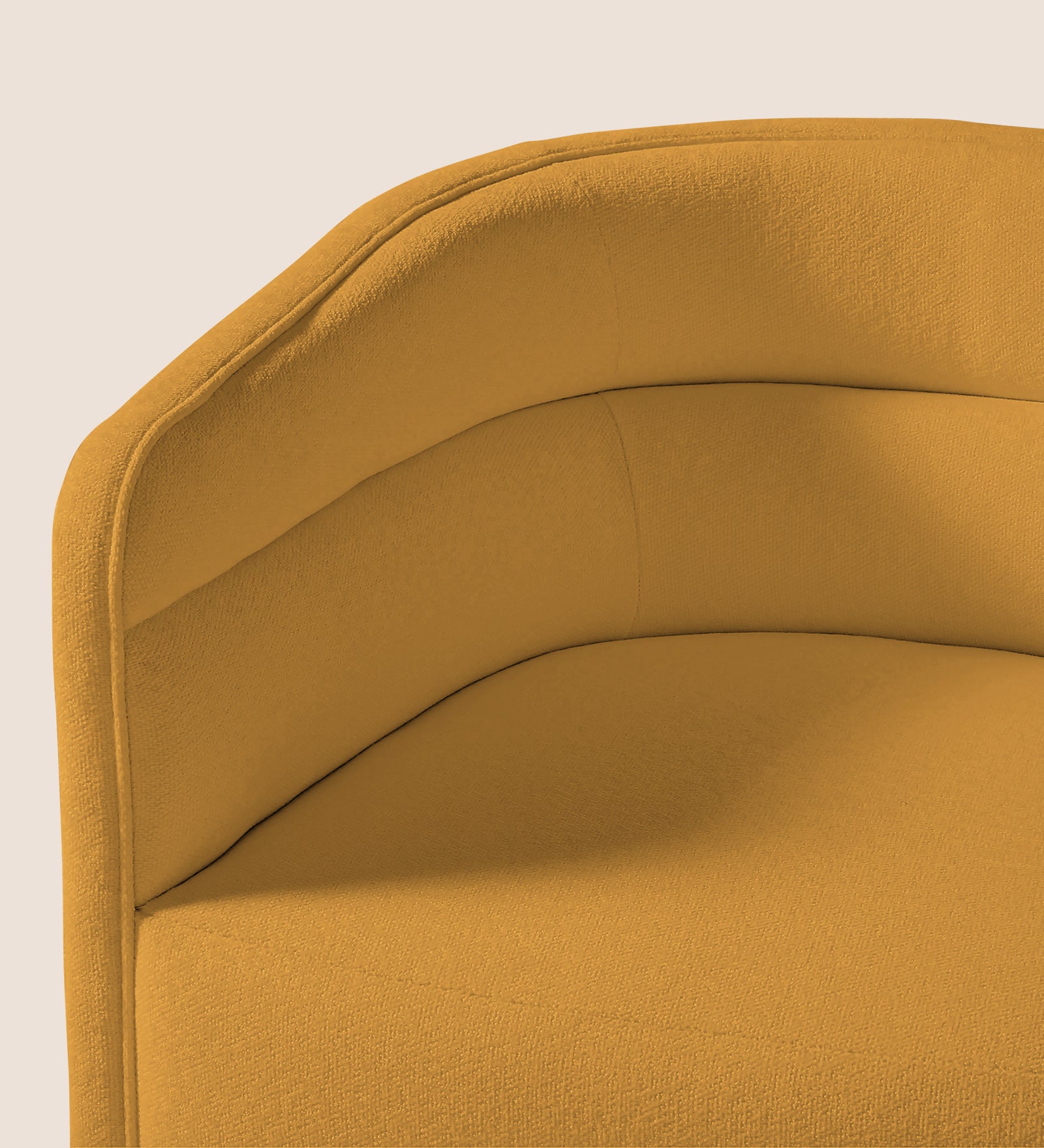 Ria Fabric Swivel Chair in Corn Yellow Colour