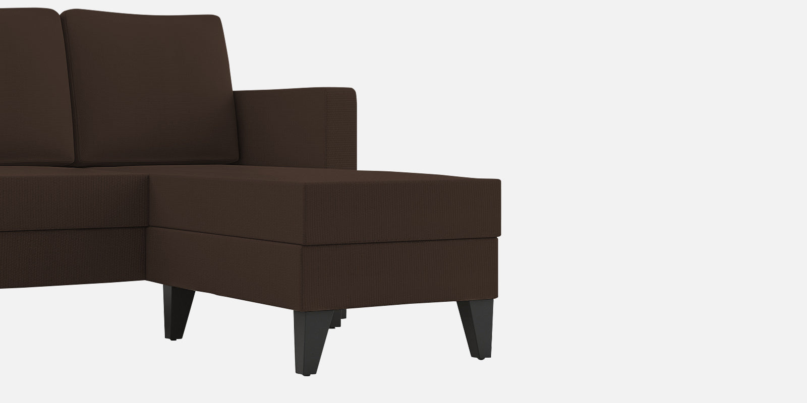 Nori Fabric LHS Sectional Sofa (3 + Lounger) In Cidar Brown Colour