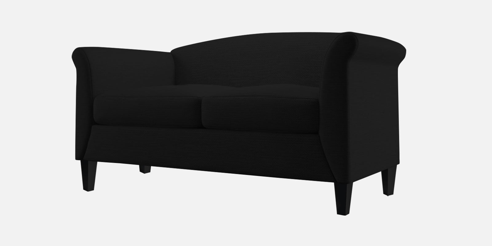 Kimber Fabric 2 Seater Sofa in Zed Black Colour