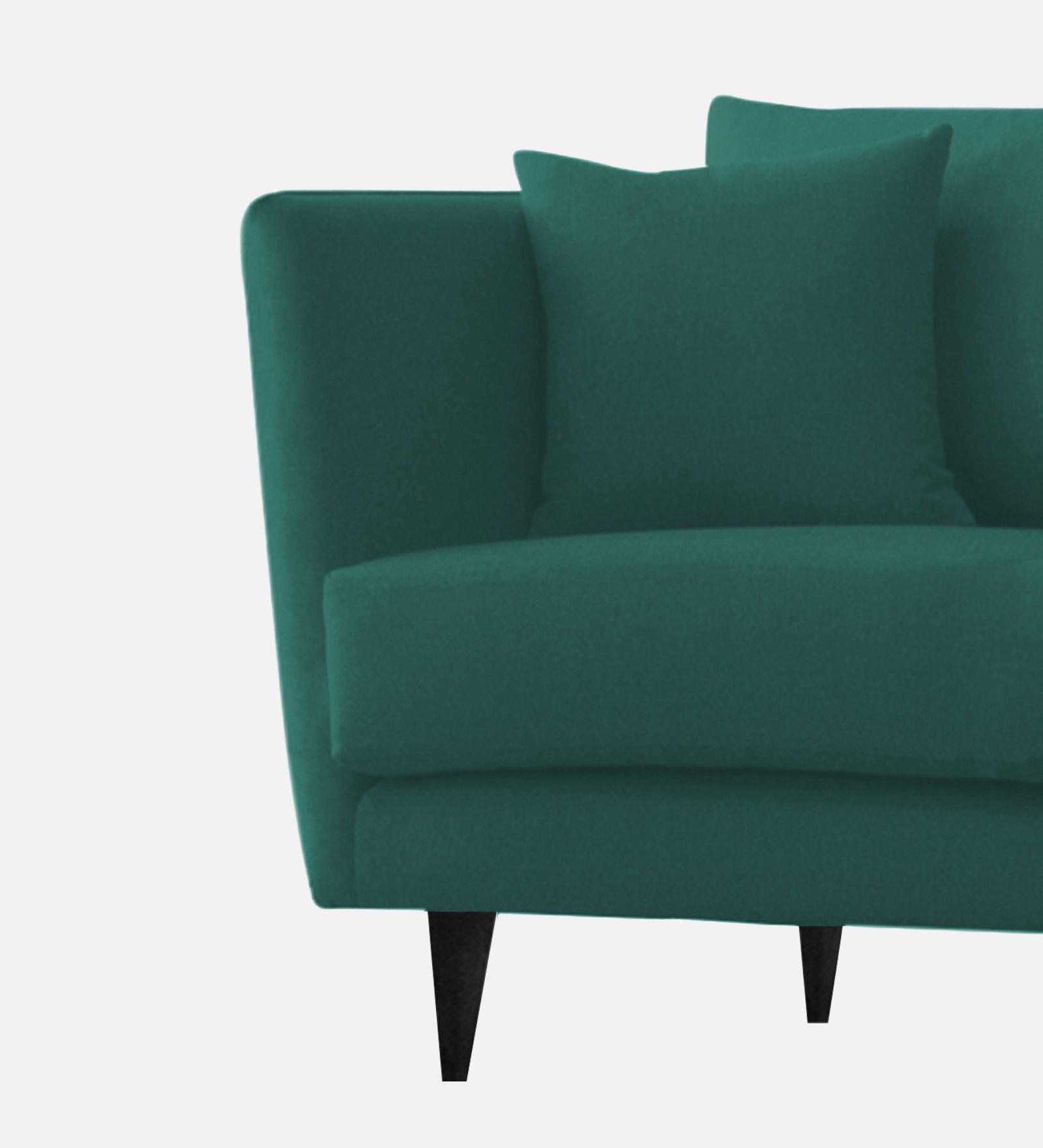 Norway Velvet 1 Seater Sofa In Pine Green Colour