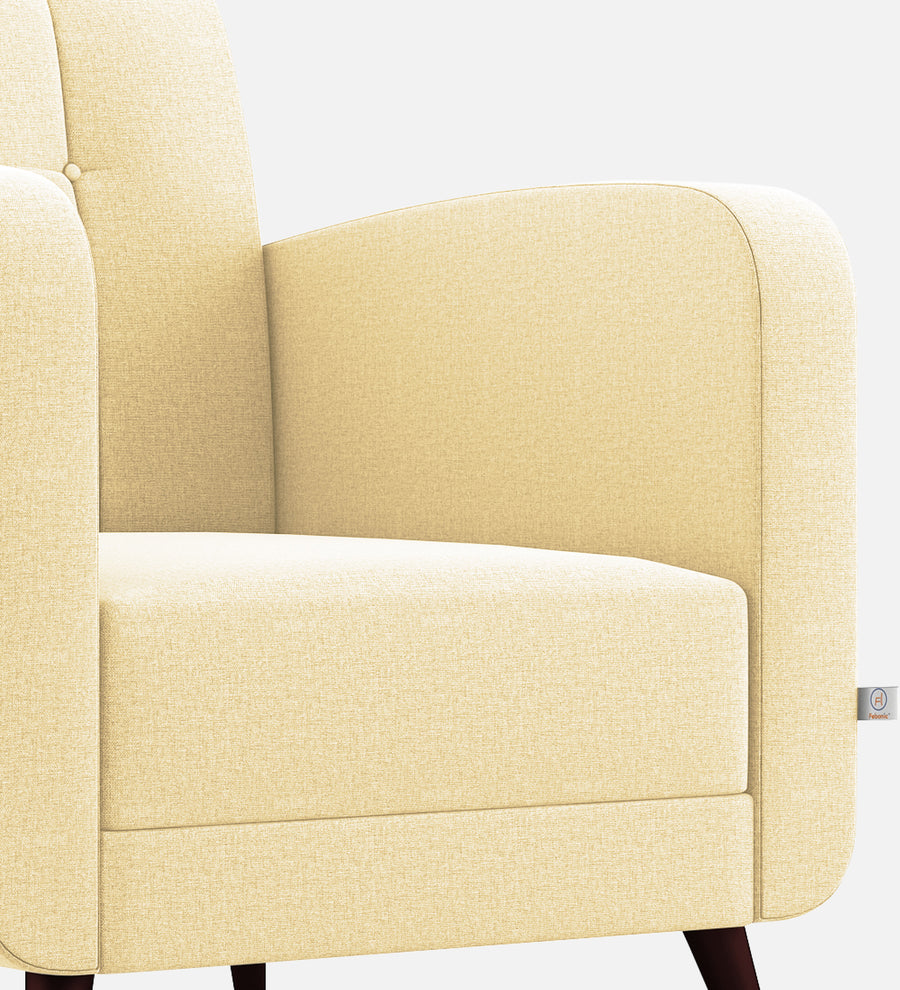 Wiki Velvet 1 Seater Sofa In Sandy Beige Colour - Febonic Living