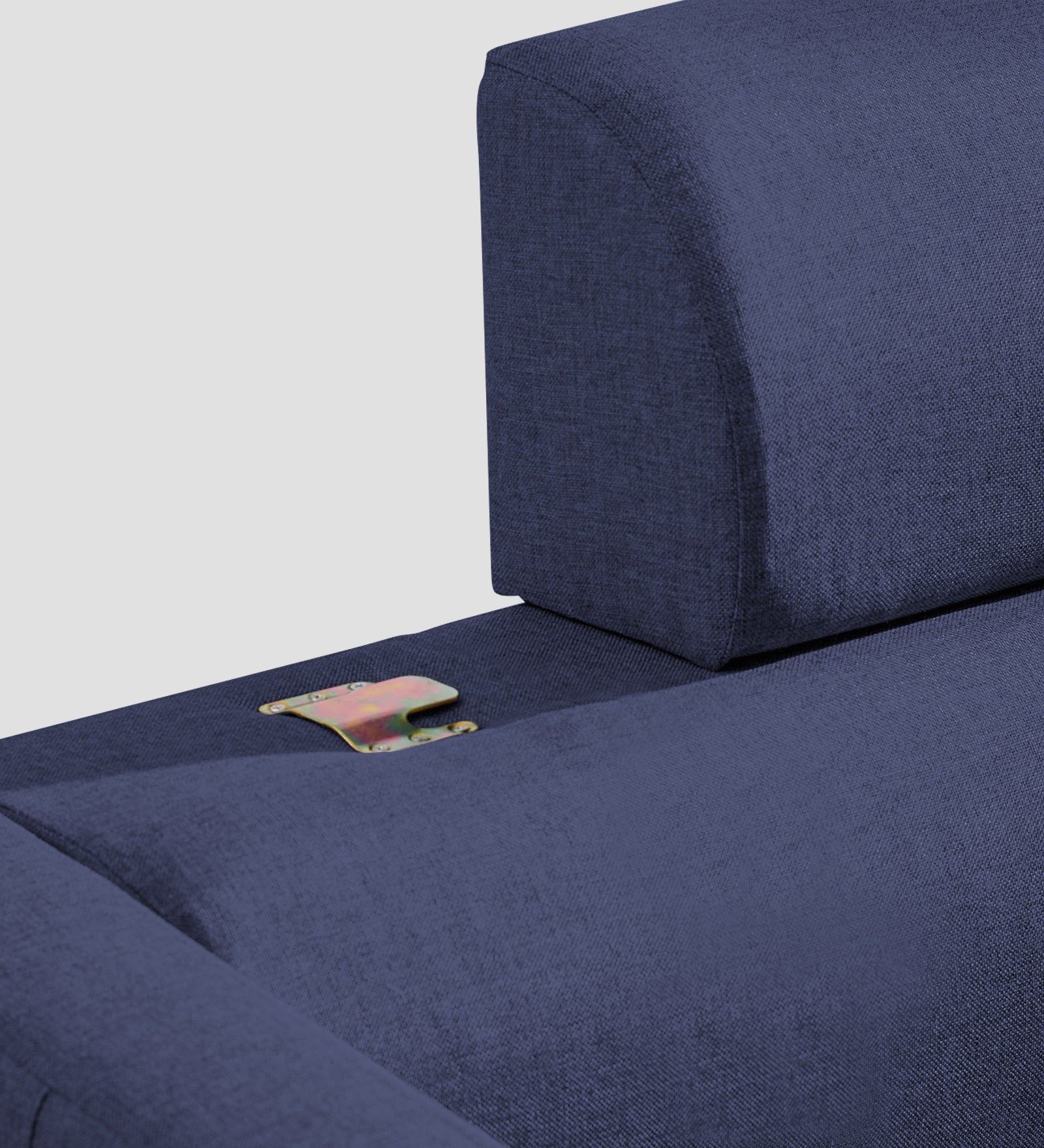 Devo Fabric 1 Seater Sofa in Slate Blue Colour